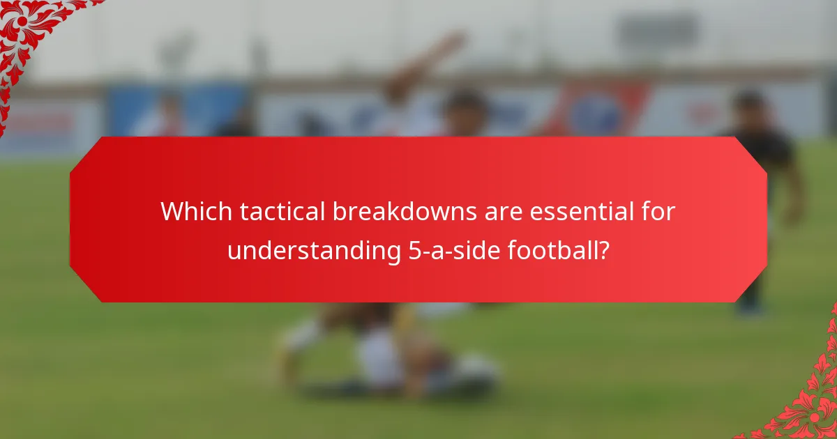 Which tactical breakdowns are essential for understanding 5-a-side football?